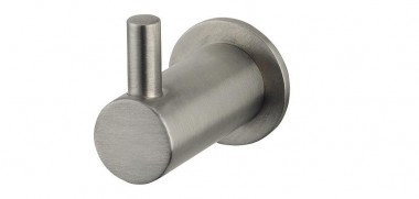 Satin stainless steel coat hook - designer