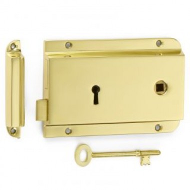 1871F Flanged Rim Lock - 2 finishes