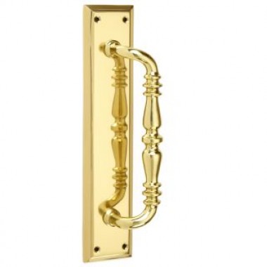 1954 Ornate Pull Handle on Plate - 9 finishes