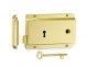 1871F Flanged Rim Lock - 2 finishes - Click to Zoom