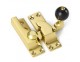 4150B Large Straight Arm Sash Fastener (Black Knob) - 7 finishes - Click to Zoom